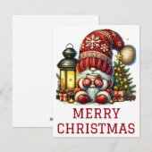 Niedliche Gnome Weihnachtskarte Feiertagskarte (Vorne/Hinten)