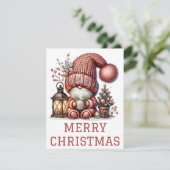 Niedliche Gnome Weihnachtskarte Feiertagskarte (Stehend Vorderseite)