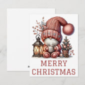 Niedliche Gnome Weihnachtskarte Feiertagskarte (Vorne/Hinten)