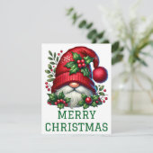Niedliche Gnome Weihnachtskarte Feiertagskarte (Stehend Vorderseite)