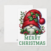 Niedliche Gnome Weihnachtskarte Feiertagskarte (Vorne/Hinten)