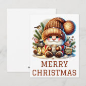 Niedliche Gnome Weihnachtskarte Feiertagskarte (Vorne/Hinten)