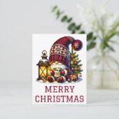 Niedliche Gnome Weihnachtskarte Feiertagskarte (Stehend Vorderseite)
