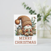Niedliche Gnome Weihnachtskarte Feiertagskarte (Stehend Vorderseite)