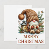 Niedliche Gnome Weihnachtskarte Feiertagskarte (Vorne/Hinten)