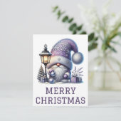 Niedliche Gnome Weihnachtskarte Feiertagskarte (Stehend Vorderseite)