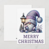 Niedliche Gnome Weihnachtskarte Feiertagskarte (Vorne/Hinten)