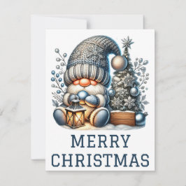 Niedliche Gnome Weihnachtskarte Feiertagskarte