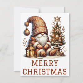Niedliche Gnome Weihnachtskarte Feiertagskarte