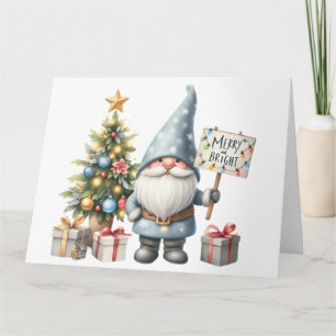 Niedliche Gnome Weihnachtskarte Karte