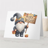 Niedliche Gnome Weihnachtskarte Karte (Vorderseite)