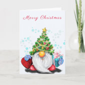 Niedliche Gnome Weihnachtskarte Karte (Vorderseite)