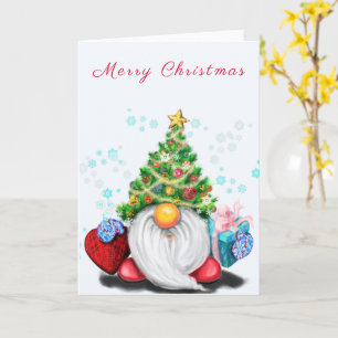 Niedliche Gnome Weihnachtskarte Karte