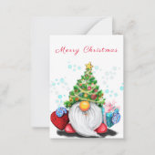 Niedliche Gnome Weihnachtskarte Mitteilungskarte (Vorderseite)
