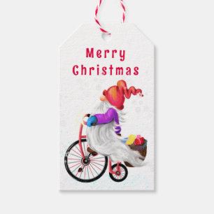 Niedliche Gnome Weihnachtsmarken Geschenkanhänger
