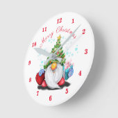 Niedliche Gnome Weihnachtsmauer Uhr (Winkel)