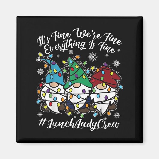 Niedliche Gnomen Alles ist ein schönes Weihnachtse Magnet (Vorne)