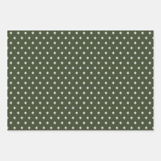 Niedliche Gnomes Bäume und Schneeflocken Weihnacht Geschenkpapier Set (Vorderseite 3)