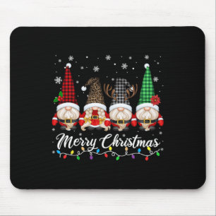 Niedliche Gnomes Frohe Weihnachts Light Gnome Fami Mousepad