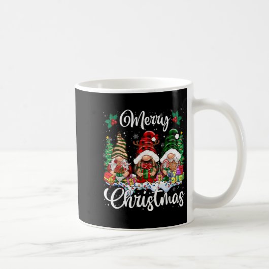 Niedliche Gnomes Frohe Weihnachtsfamilie Gnome Xma Kaffeetasse (Rechts)