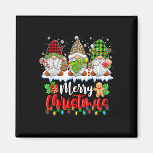 Niedliche Gnomes Frohe Weihnachtsfamilie Gnome Xma Magnet