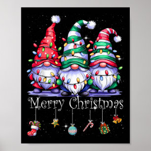Niedliche Gnomes Frohe Weihnachtsfamilie Gnome Xma Poster