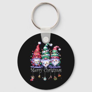 Niedliche Gnomes Frohe Weihnachtsfamilie Gnome Xma Schlüsselanhänger