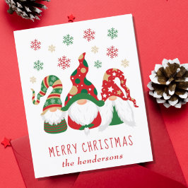 Niedliche Gnomes Frohe Weihnachtskarte