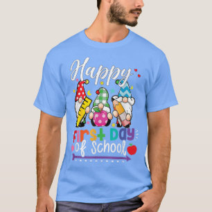 Niedliche Gnomes glücklicher erster Tag der Schulg T-Shirt