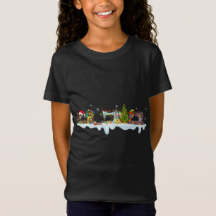Niedliche Gnomes Nähmaschinen Weihnachtsbaum Nähen T-Shirt