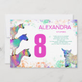 Niedliche Goat 8. Geburtstagsparty Einladung (Vorderseite)