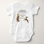 Niedliche Gold Glitzer Trees Deer Baby First Chris Baby Strampler (Rückseite)