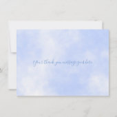 Niedliche Gold Stars Blue Clouds Script Vielen Dan Dankeskarte (Rückseite)