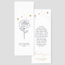 Niedliche Gold Stars Rose Vielen Dank Herzenskript