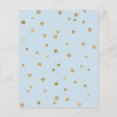 Niedliche Gold Stars Wünsche für Baby Advertising  (Rückseite)