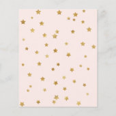 Niedliche Gold Stars Wünsche für Baby Advertising  (Rückseite)