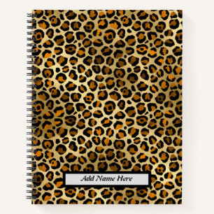 Niedliche Gold- und Black Leopard-Printwerbung Notizblock