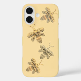Niedliche Goldbienen iPhone 16 Hülle