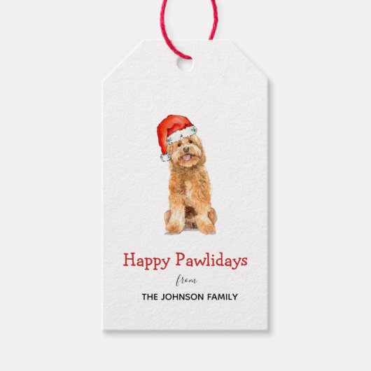 Niedliche Golden doodle-Weihnachtsgeschenke Tags Geschenkanhänger (Vorderseite)