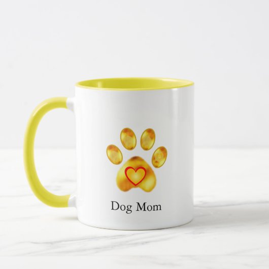 Niedliche Golden Paw Dog Mama Tasse (Links)