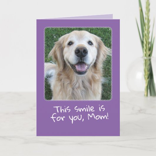 Niedliche Golden Retriever Mother's Day Card Karte (Vorderseite)