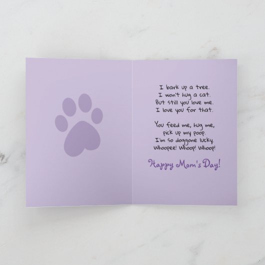 Niedliche Golden Retriever Mother's Day Card Karte (Innenseite)