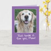 Niedliche Golden Retriever Mother's Day Card Karte (Gelbe Blume)