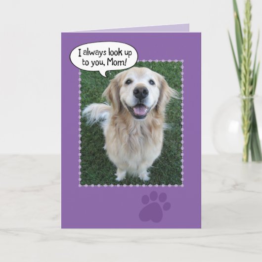 Niedliche Golden Retriever Mother's Day Card Karte (Vorderseite)
