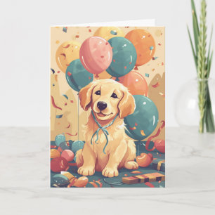 Niedliche Golden Retriever Puppy Grußkarte Karte