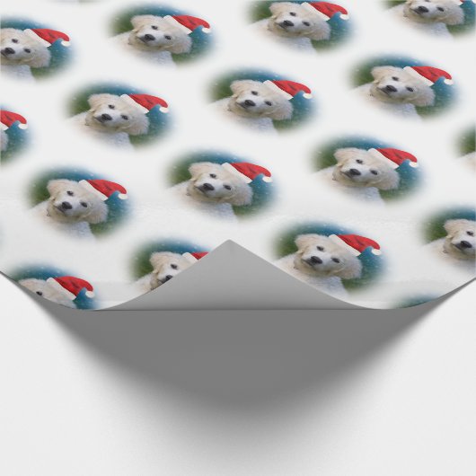 Niedliche Golden Retriever Puppy Webereien Weihnac Geschenkpapier (Ecke)