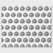 Niedliche Golden Retriever Puppy Webereien Weihnac Geschenkpapier (Flach)