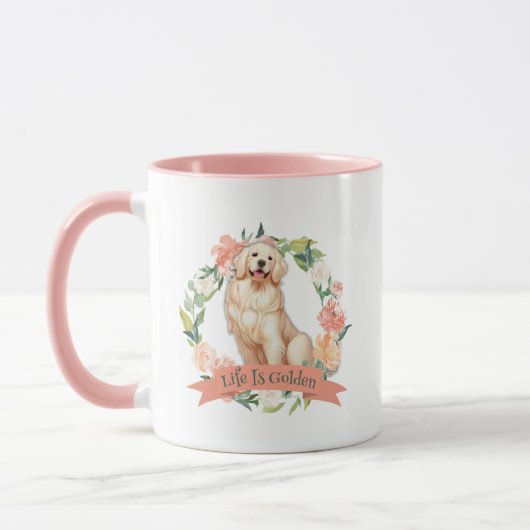 Niedliche Golden Retriever Tasse (Links)