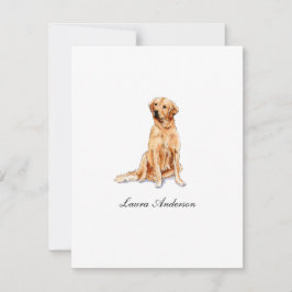 Niedliche Golden Retriever Wasserfarbe Flasche Dankeskarte