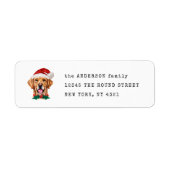 Niedliche Golden Retriever Weihnachtsfrau Rücksend (Vorne)